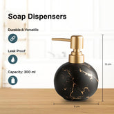 Heart Home Liquid Soap Dispenser | Handwash Soap Dispenser | Soap Dispenser for Wash Basin | Shampoo Dispenser Bottle | Bathroom Dispenser Bottle | 3 Piece | 300 ml | ZX022GY | Gray